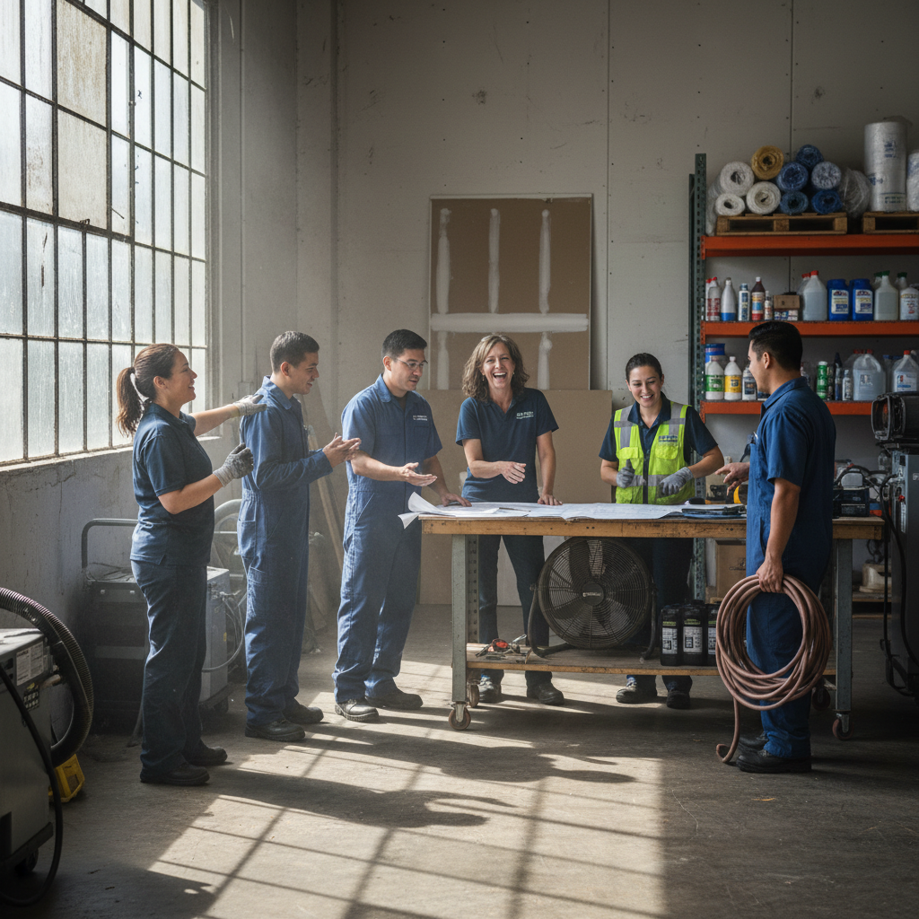 The Chula Vista Water Damage Restoration team at work in Chula Vista
